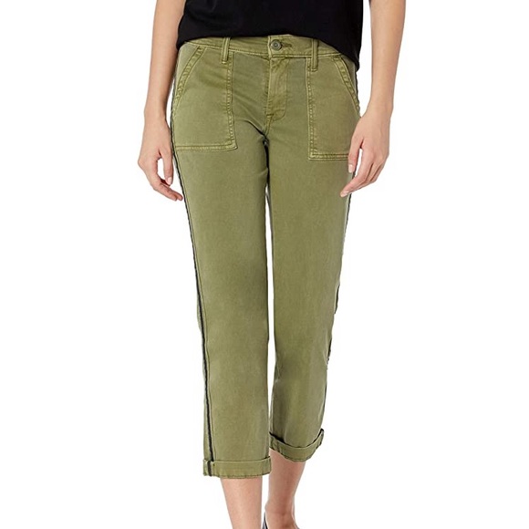 Lucky Brand Pants - NWT Lucky Brand Green Utility Crop Pants